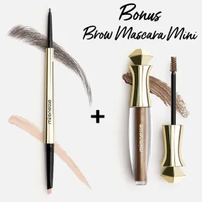 All Day Micro Brow Pencil in Cappuccino   Free 24hr Brow Lift & Shape Mascara Mini