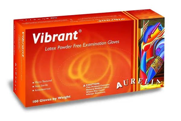 Aurelia Vibrant Latex Powder Free Gloves