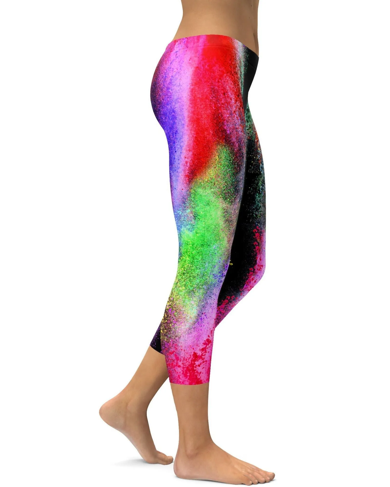 Colorful Powder Explosion Capris
