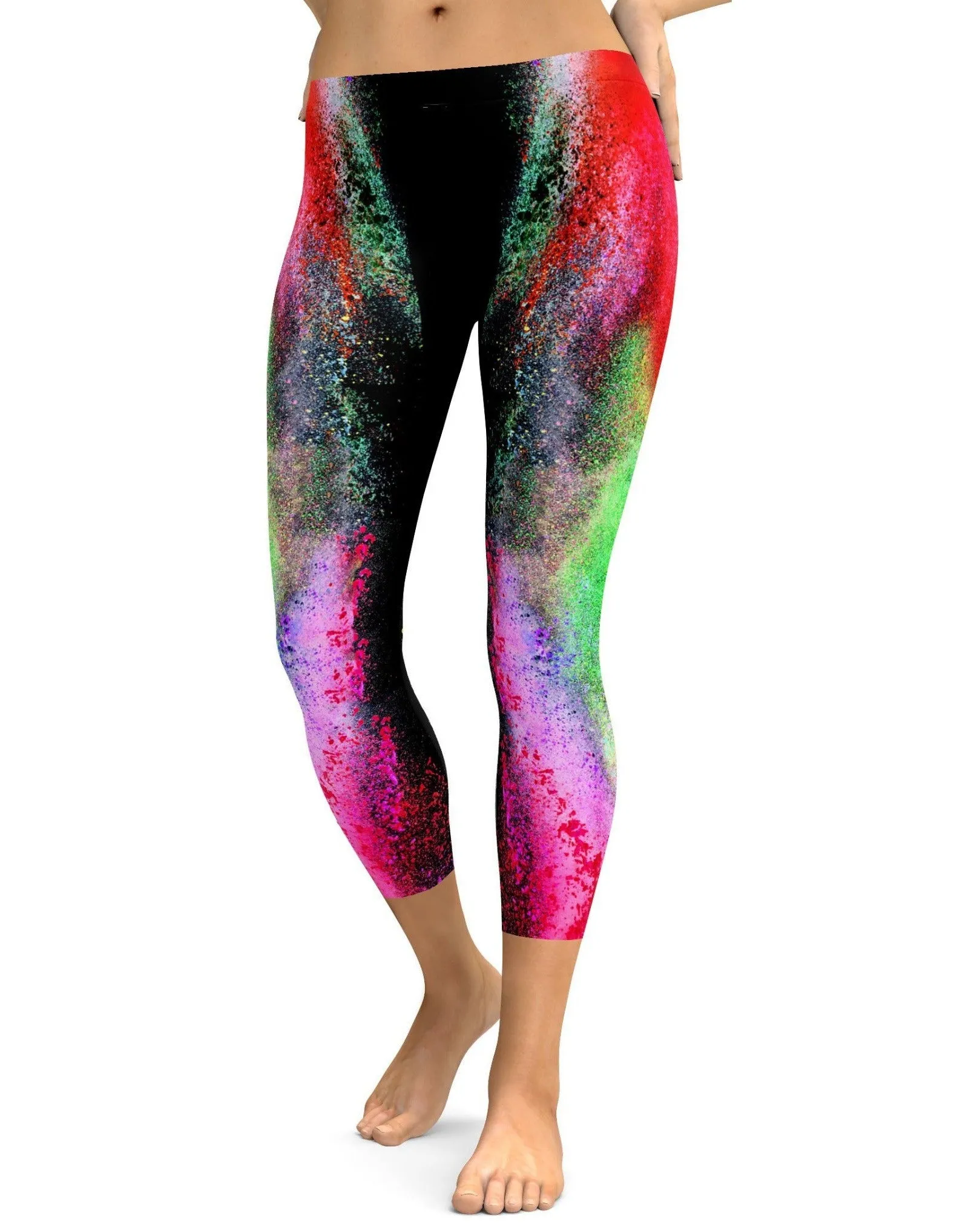 Colorful Powder Explosion Capris