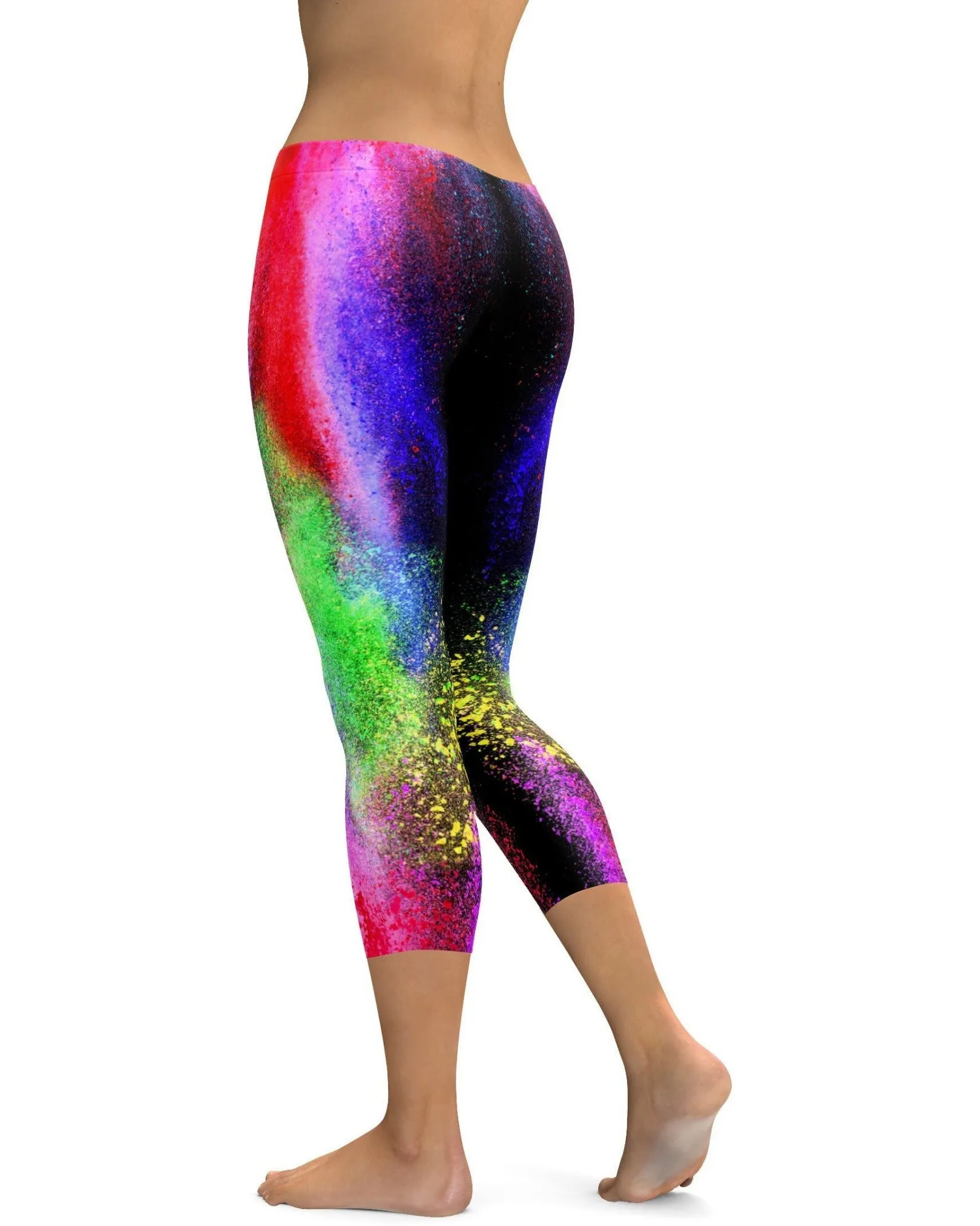 Colorful Powder Explosion Capris