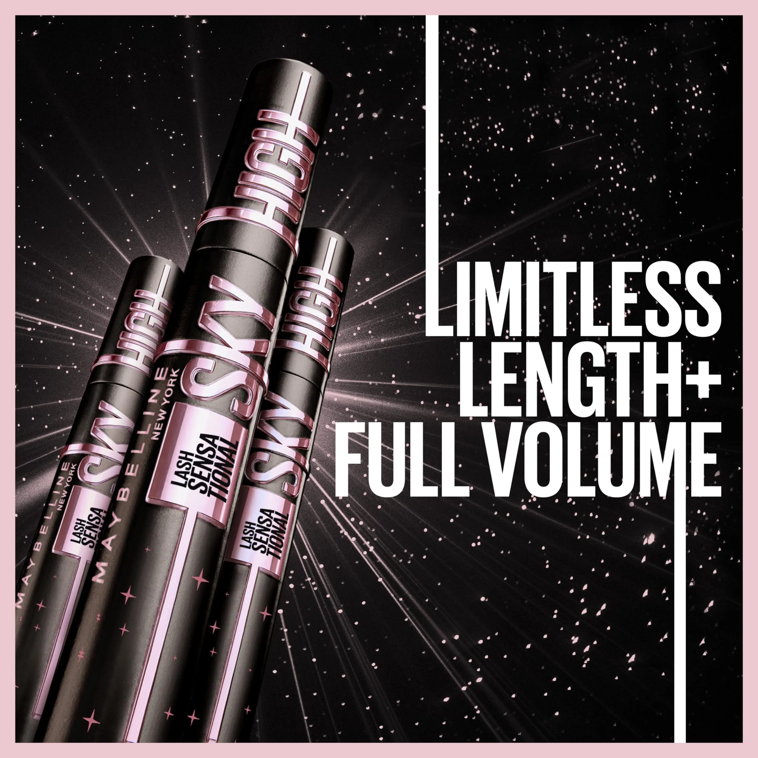 Maybelline New York Lash Sensational Sky High Washable Eyelash Mascara Makeup, Volumizing, Lengthening, Defining, Curling, Multiplying, Buildable Formula, Intense Black, 7.2 ml