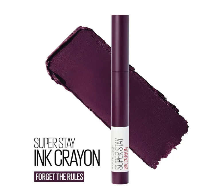 Maybelline SuperStay Ink Crayon Matte Longwear Lipstick With Built-in Sharpener, Forget The Rules, 0.04 Ounce