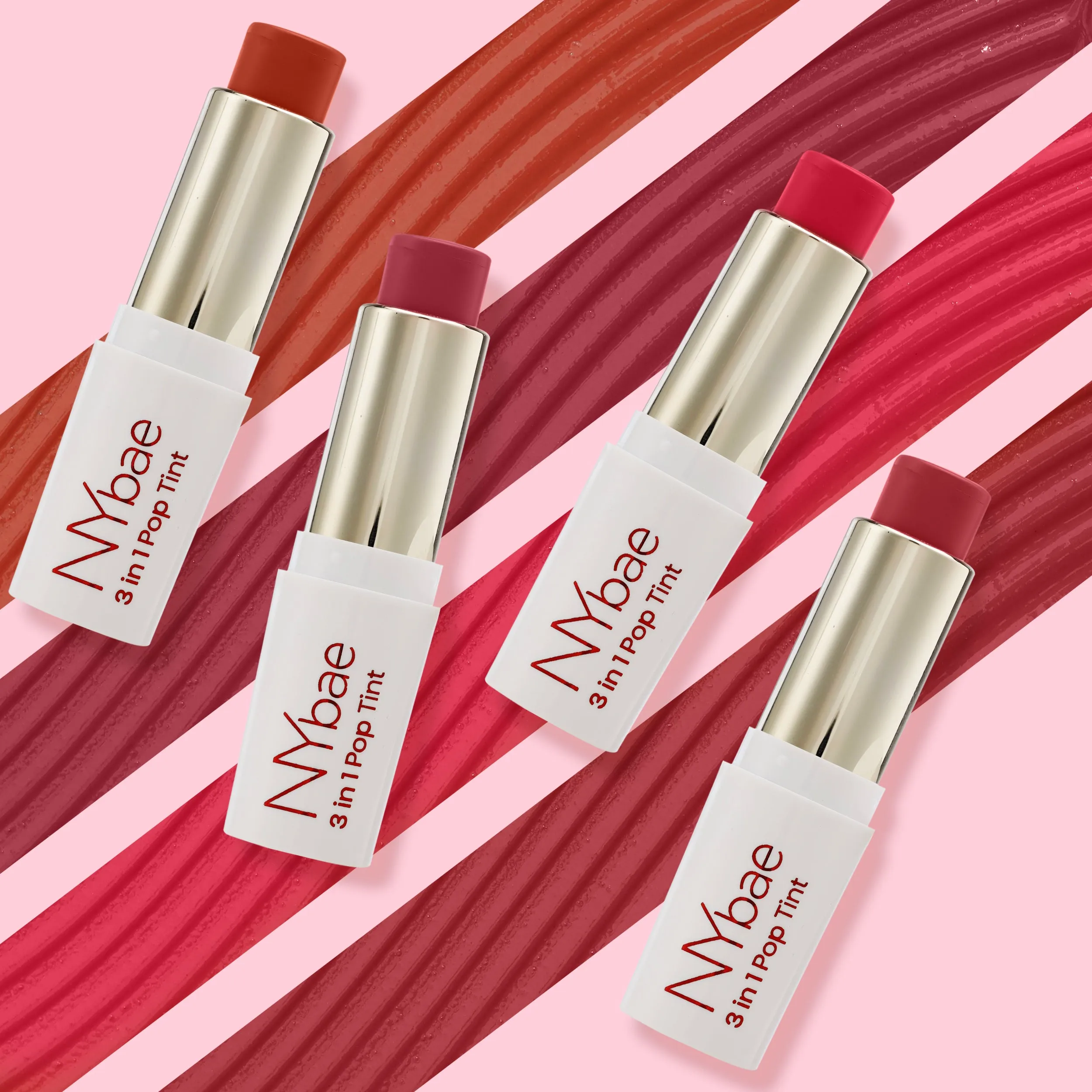 NY Bae 3 in 1 Pop Tint | Eyeshadow | Blush | Lip & Cheek Tint | Korean Beauty | Dewy Finish | K- beauty | Lipstick | Lip Balm - Berry Blush 01 (4.5g)