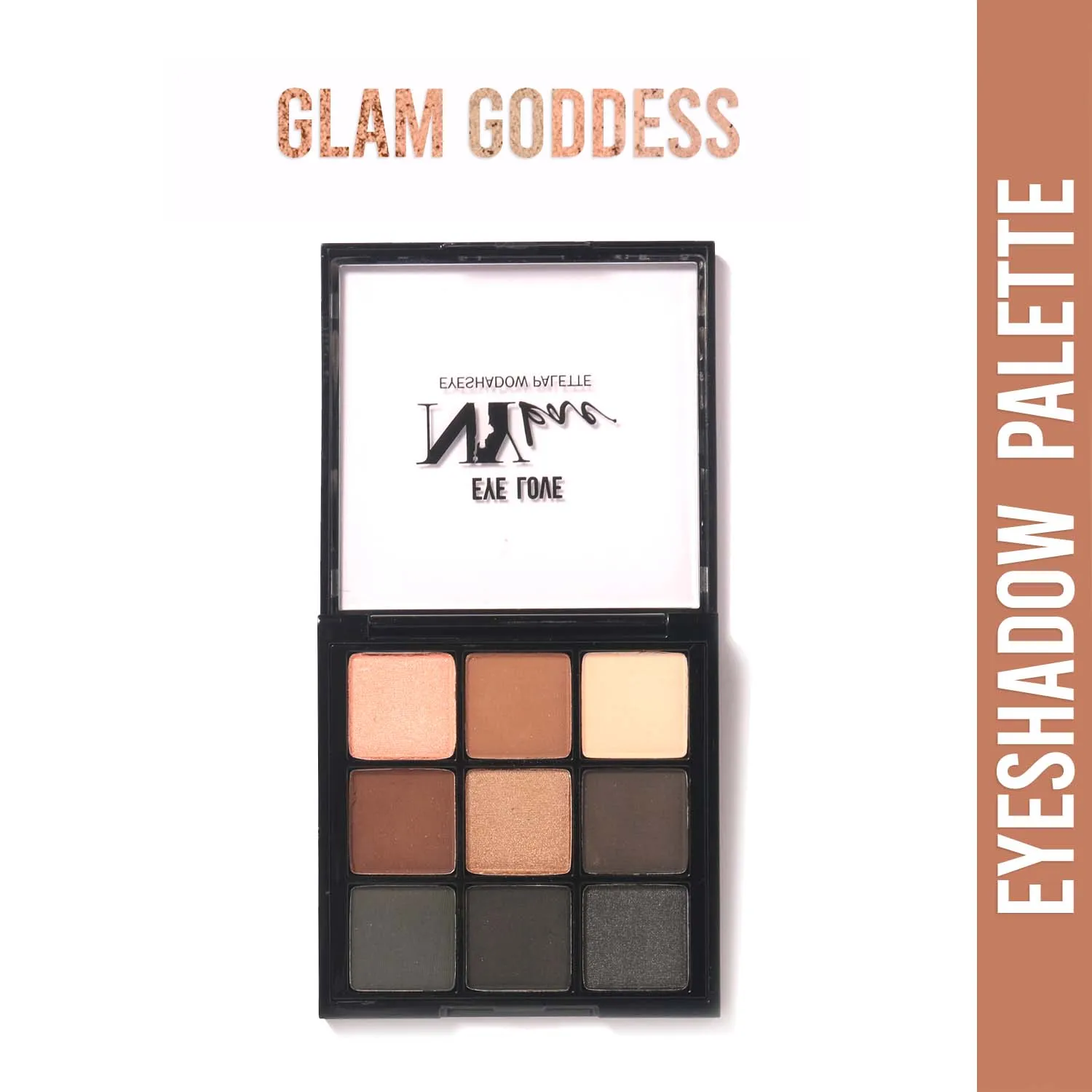 NY Bae Eye-Love Eyeshadow Palette | 9in1 Palette | Matte & Shimmer | Intense Pigment | Easily Blendable | Long Lasting | Smooth Finish | Blacks - Glam Goddess 06 (9 g)