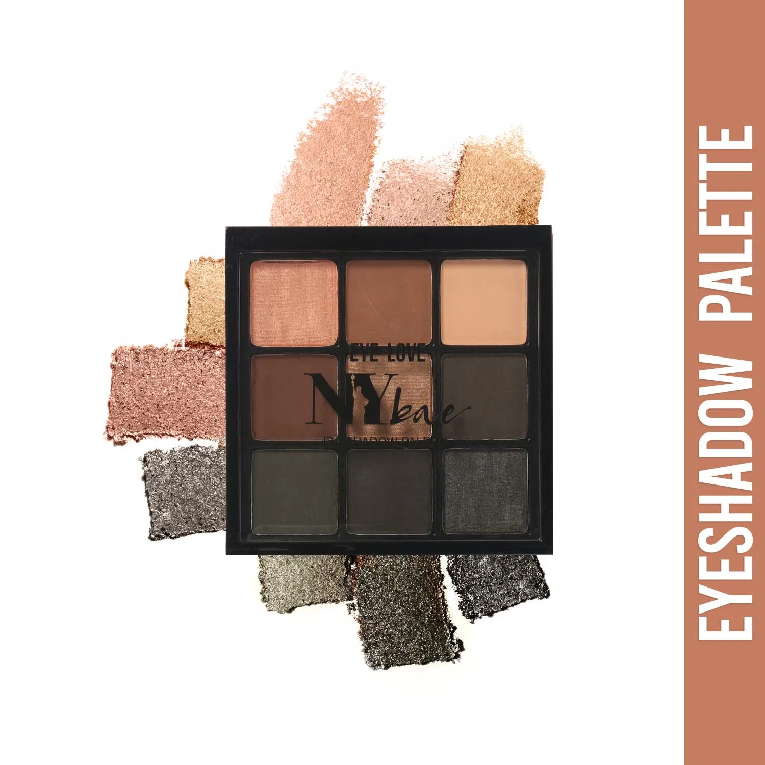 NY Bae Eye-Love Eyeshadow Palette | 9in1 Palette | Matte & Shimmer | Intense Pigment | Easily Blendable | Long Lasting | Smooth Finish | Blacks - Glam Goddess 06 (9 g)