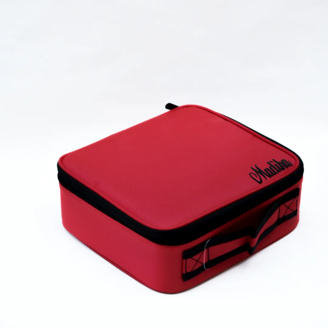 Single Zip Glam Bag Small Red